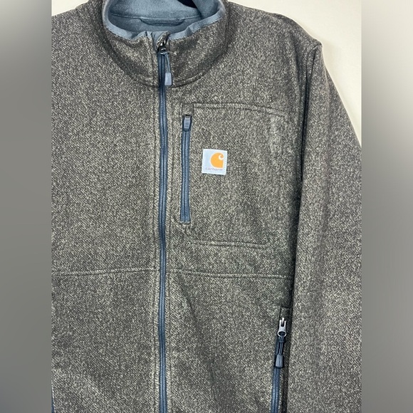 Carhartt Dalton Zip Up Jacket Brown Size Small - Picture 8 of 13